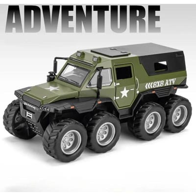 1/32 Russische Avtoros Shaman 8X8 ATV Legering Model Speelgoed Auto Simulatie Metaal Diecast Geluid En Licht Voertuigen Jongens Collectie Cadeaus
