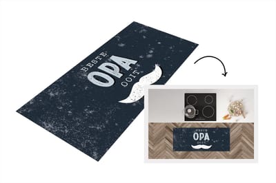 Keukenloper - Loper keuken - Vaderdag - Cadeau voor man - Quote - Beste opa ooit - Spreuken - 120x50 cm - Keukenloper vinyl