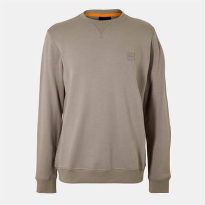 Boss Heren Westart Premium Katoenen Sweatshirt met Crew Hals (Groen)