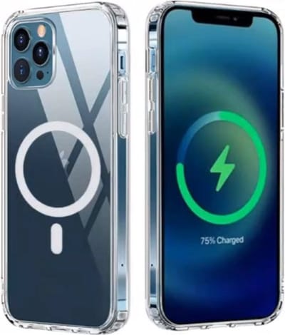 Xtabarya Hoesje Geschikt voor iphone 13 pro max Magnetisch Hoesje met HaloLock Ring , Transparant cover iPhone 13 pro max- Doorzichtig