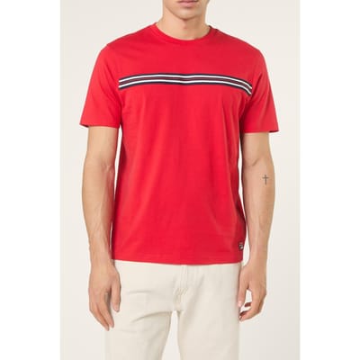 FILA Diecimo Regular Heritage Tape T-shirt True Red Maat: M | Basic T-Shirts Outlet | Heren | Rood