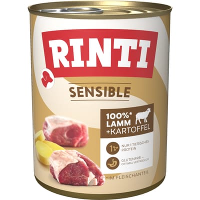 6x800g Rinti Sensible Lam & Aardappel