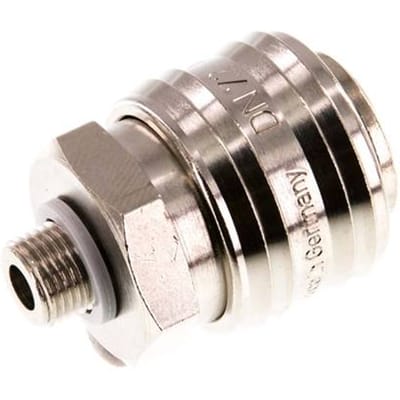 Vernikkeld Messing DN 7.2 (Euro) Luchtkoppeling Snelkoppeling G 1/8 inch Buitendraad