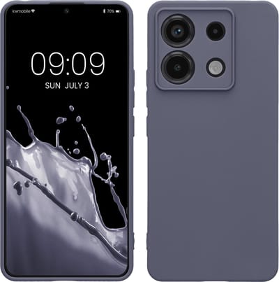 kwmobile telefoonhoesje geschikt voor Xiaomi Redmi Note 13 Pro 5G / Poco X6 5G - Hoesje voor smartphone - Precisie camera uitsnede - In blauwgrijs