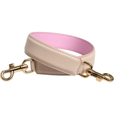 Dolce & Gabbana Beige Roze Leren Handtas Accessoire Schouderband