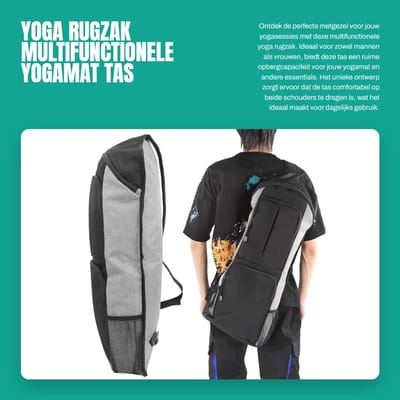 Dailygoods- Yoga Rugzak Lichtgewicht - Multifunctionele Yogatas - Grote Capaciteit - Handtas/Rugzak - Praktisch Ontwerp - Comfortabel Draagbaar