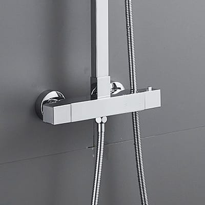 Auralum Max Thermostatische Douchekraan - 15 cm Hartafstand - Thermostatische Douchemengkraan - Met CoolTouch technologie - Chroom