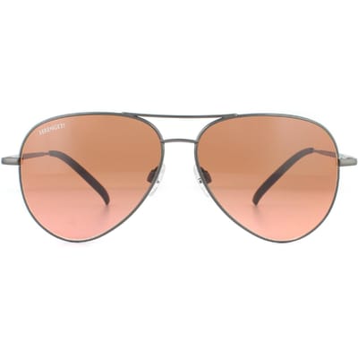 Serengeti Zonnebril Carrara 8453 Mat Donker Gunmetal Mineral Chauffeurs Bruin Verloop