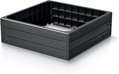 Prosperplast Base Woody Serie - Tuinbed - Antraciet - Modulaire Constructie - Weersbestendig