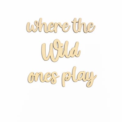 Vavida - Houten Wanddecoratie - Where the wild ones play - Kinderkamer - Babykamer