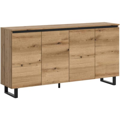 Tomasa ladekast Evoke Oak NB Zwart - 36x160x84cm