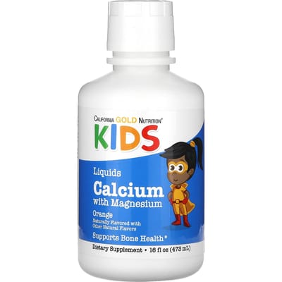 California Gold Nutrition, Vloeibare Calcium voor Kinderen met Magnesium, 16 fl oz (473 ml)