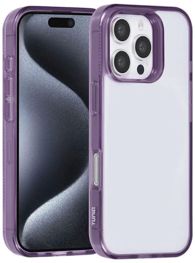 Multimedia & Accessoires TPU Back Cover Case Hoesje geschikt voor Apple iPhone 16 Pro Max – Paars Randen – TPU – Siliconen - Zachte Plastic – Soft Case