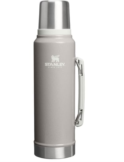 Stanley Classic Legendary Thermosfles 1.1QT (1L) met Handvat – RVS Vacuümfles met Bekerdeksel – Lekvrij – Houdt Drank 24u Warm/Koud – BPA-vrij – Hammertone Ash