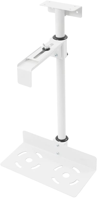 M-Goods - PC Houder Onder Bureau - Verstelbare CPU Beugel - PC Kast Houder - Ruimtebesparend - Wit
