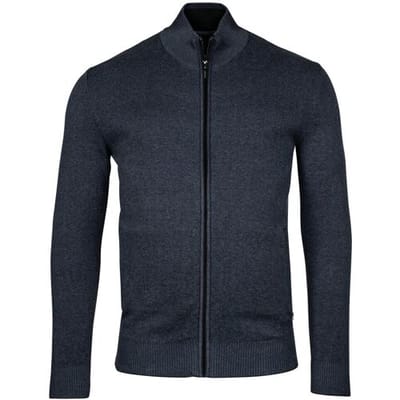 Baileys Vest Cardigan Zip Allover 2-Tone Deep Denim Blue / male