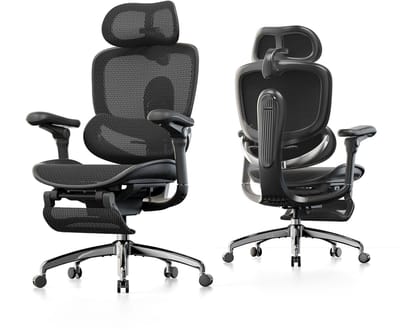 SIHOO Doro C300 V2 Ergonomische Bureaustoel - Voetensteun - Dubbele Dynamische Lendesteun - 8D Gecoördineerde Armleuningen - Verstelbaar voor Werk en Gaming - Zwart