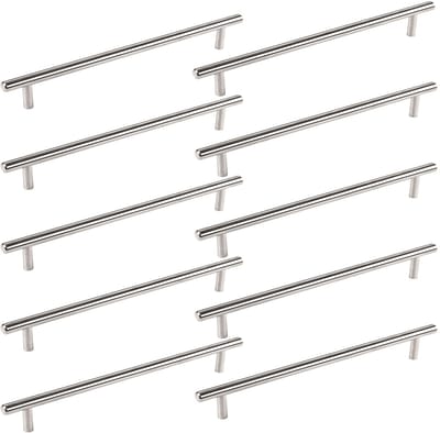 SOTECH Set van 10 G14 roestvrijstalen meubelgrepen - 192 mm middenafstand - Barhandgreepset / relinghandgrepen - Ladegreep