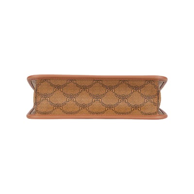 MCM Hemel Metalen Logo Magnetische Sluiting Gecoat Canvas En Leer Crossbody Schoudertas Dames Schoudertas Cognac MWRESAC01CO001 Basic Set (Bag+Dust Bag) gray