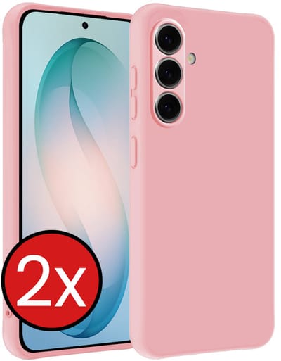Hoesje - 2 Stuks - Geschikt voor Samsung Galaxy S26 - Sterk & Shockproof - Telefoonhoes - Back Cover - Case Siliconen - Telefoon Hoes - Lichtroze