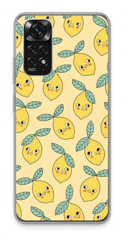 Case Company® - Hoesje geschikt voor Xiaomi Redmi Note 11 hoesje - Citroenen - Soft Cover Telefoonhoesje - Bescherming aan alle Kanten en Schermrand