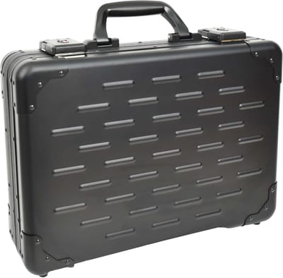 Zakelijke Koffer - Attache Case - Veilig Documenten Vervoeren - Dubbel TSA Slot - 38x10.5x28 cm - Zwart