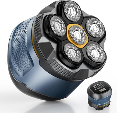 Elektrisch Hoofdscheerapparaat Heren - 6D Flexibele Scheerkop - IPX7 Waterdicht - Magnetische Scheerbladen - Wet & Dry