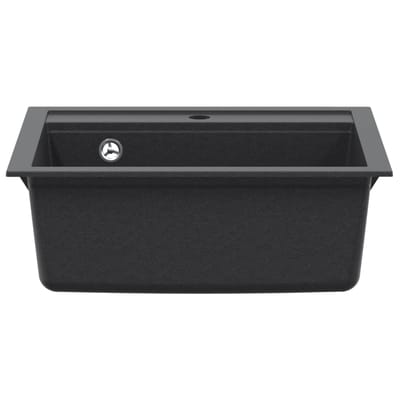 vidaXL - Enkele - spoelbak - keuken - Graniet - 60 - x - 51 - x - 30,5 - cm - Grafiet