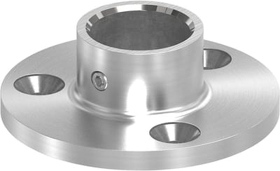 Vloeranker Roestvrij Staal - Buisbevestiging - Bevestiging Buis - V2A Materiaal - 213mm Buisdiameter - Zilverkleurig