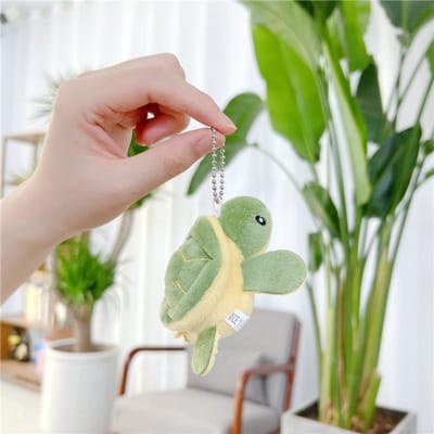 Peluche Mignonne Petite Tortue Pendentif Tortue Cadeau de Jeu Poupée pour Enfants Accessoires Porte-clés Petite Poupée 9cm