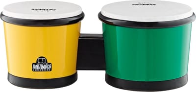 ABS Bongo Set Groen Geel voor Kinderen - Muziekinstrument voor Eerste Ritmelessen