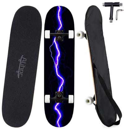 Dailygoods- Skateboard 31 Inch - Zevenlaags Esdoornblad - Geschikt voor Kinderen/Jongeren/Volwassenen - Maximaal 150 kg - Beginners/Professionals - Robuuste Accessoires - Skateboardset