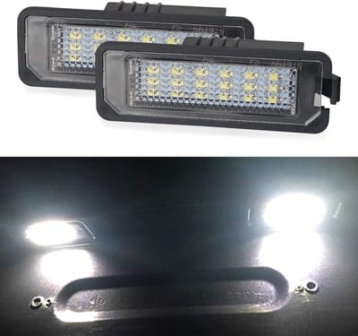 MARCHFA Compatibel met Golf 4 5 6 7 Polo Scirocco18 Smd Led Kentekenplaat Lamp Goedkeuring E-mark Canbus Foutvrij 2 Stuks