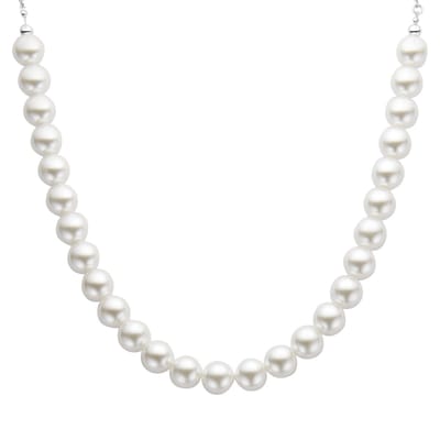 Biba Collier Parels Wit 14mm Zilver