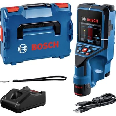 Bosch Professional D-Tect 200 C - Leidingzoeker- Inclusief 1x Accu 12V GBA 2.0 Ah - USB-C Kabel - Handlus - L-Boxx