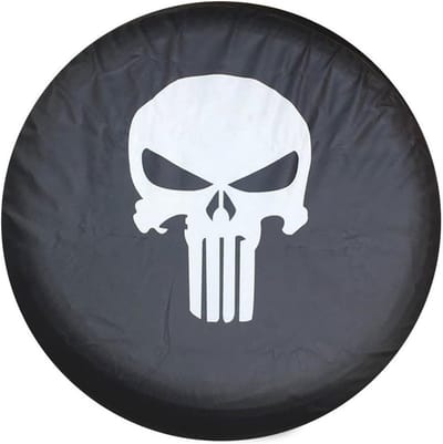 Universele Vervangende Deksel voor Banden 14-17 Inch - Zwart met Skull Design
