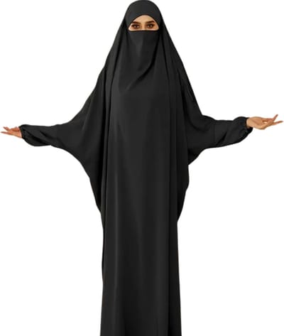 Bovista Islamitische Kleding - Djellaba Dames - Moslim Kleding - Arabisch Dames Kaftan - Alhamdulillah - Zwart