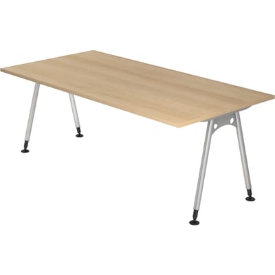 ATOS 2E S | Bureau - 200 x 100 Eiken Tafelhoogte I In hoogte verstelbaar