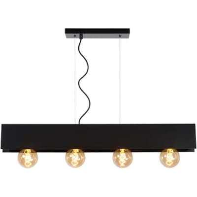 Lucide SURTUS - Hanglamp - 4xE27 - Zwart