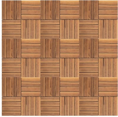 Houten Balkontegels - Terrastegels Hardhout - Buiten Vloer Bedekken - Antislip Gecarboniseerd - 30 x 30 cm - Bruin