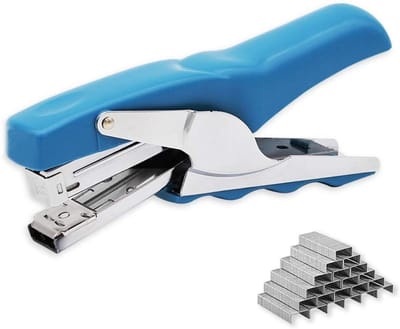 Tang Nietmachine - Handnietmachine Plier - Papier Nieten - Arbeidsbesparend Ontwerp - 20 vel capaciteit - Blauw