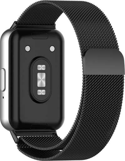 Milanees bandje - geschikt voor Samsung Galaxy Fit 3 - zwart