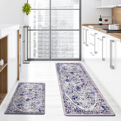 Nouveau Tapis Rétro Paillasson d'Entrée Maison Cuisine Antidérapant Anti-poussière Épaissi Lavé Tapis Longue Bande 40*60*1.2cm