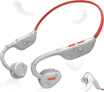 White-Label® Bone Conduction Headphone - Koptelefoon voor Activiteiten - Draadloos - Grijs