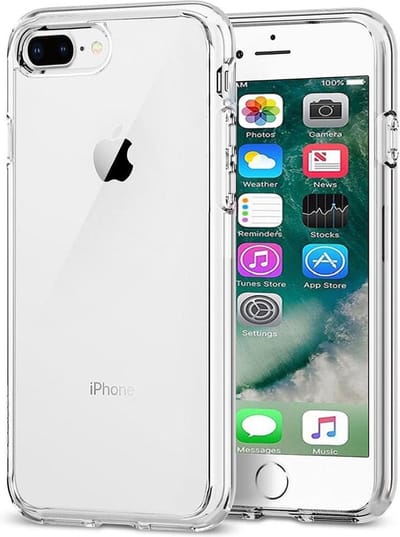 Hoesje - Geschikt voor Apple iPhone 7 Plus - Sterk & Shockproof - Siliconen Case - Hoes Cover - Telefoonhoes - Transparant