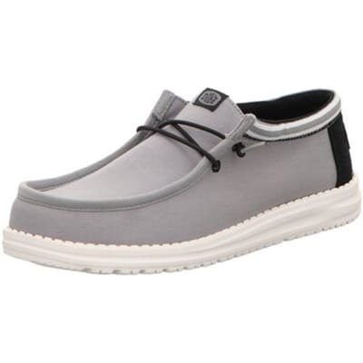 HEYDUDE - Wally Letterman Heren Instappers Light Grey/White - Maat 41