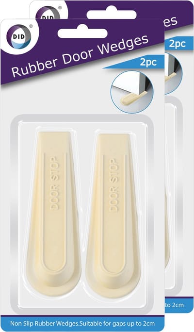 DID deurstoppers/deurwiggen - set van 4x stuks - wit - rubber - deurbuffer