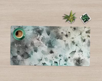 Coloray Bureau Onderlegger - Bloemen Inkt Aquarel Bureau Mat - 90 cm x 45 cm - Groente Bureau Onderlegger - Bureaumat - Onderlegger Bureau - Bureau Onderlegger Groot - Bureau Onderlegger XXL