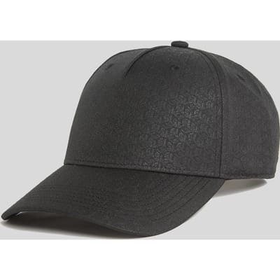 Lyle & Scott Tonal Monogram Baseballpet - Zwart