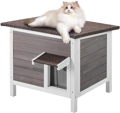 MakkelijkMooi Geïsoleerd Kattenschuilplaats - Kattenhuis - Voor Jarenlang Gebruik - Zeszijdig Isolatieschuim - Waterdicht
